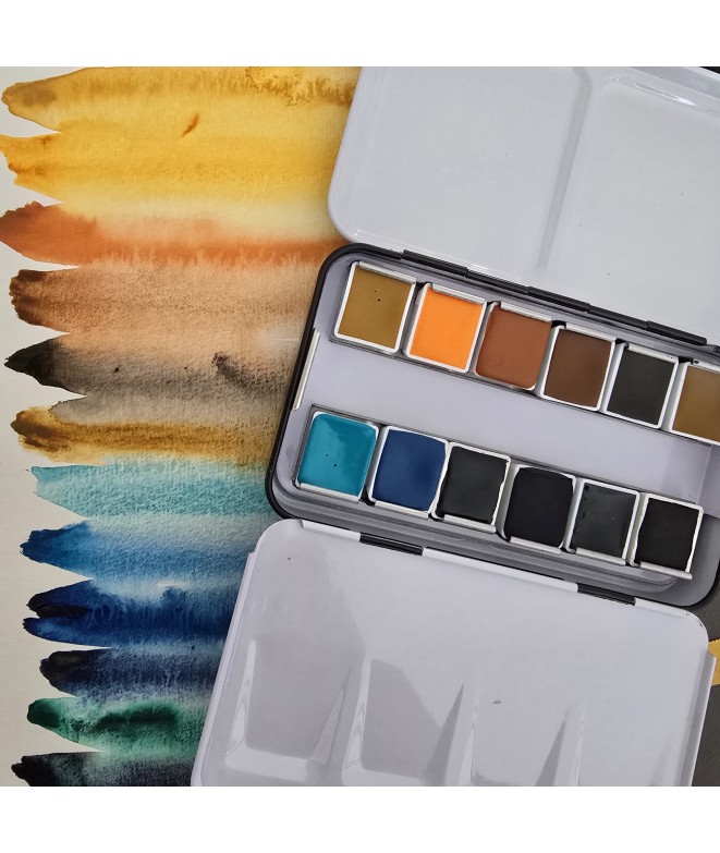 Coffret Aquarelle Marine- 12demi-godets