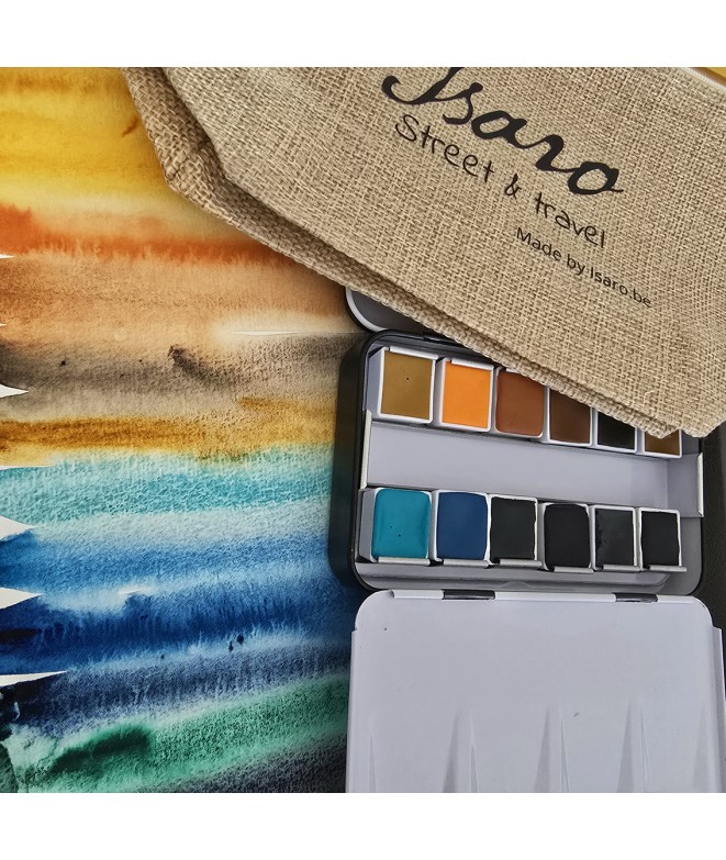 Coffret Aquarelle Marine- 12demi-godets