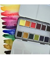 Coffret Aquarelle Botanique - 12 demi-godets
