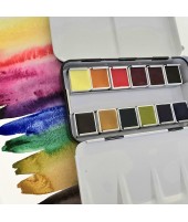 Coffret Aquarelle Botanique - 12 demi-godets