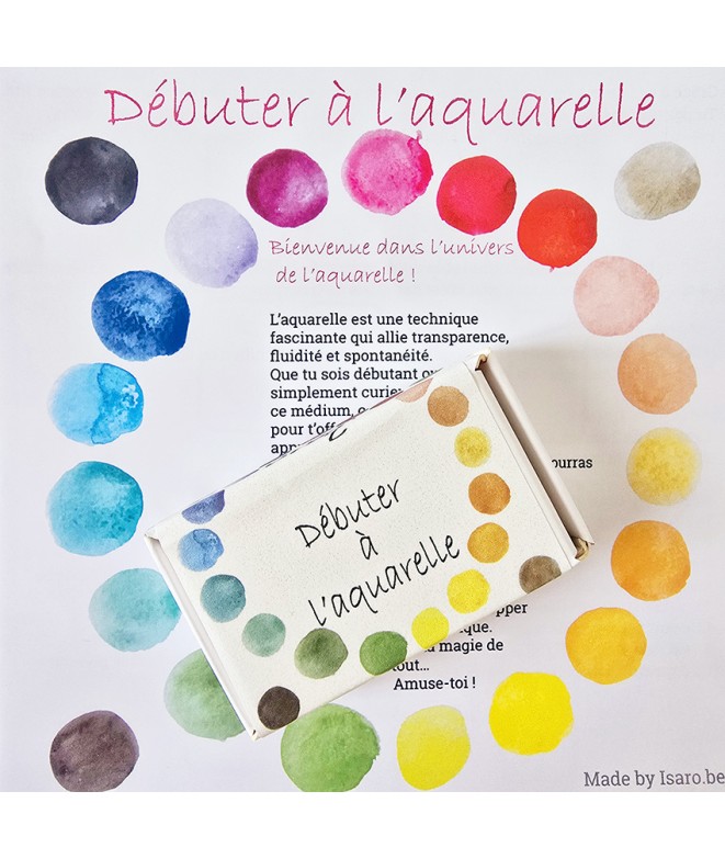 Kit "Débuter à l'aquarelle" 8 quart de godets